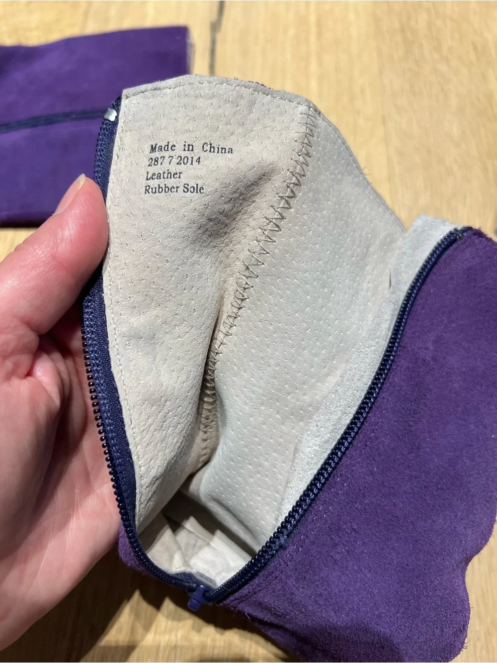 Livie and Luca Kids Gray and Purple Suede Booties, Size 12